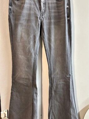 Kancan Lucine High Rise Flare Jeans Gray